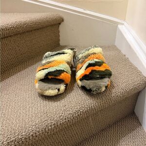 UGG Multicolor Fuzzy Sandals